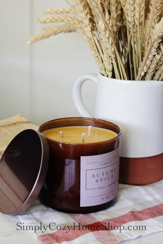 Fall Beeswax Candle: Autumn Spice