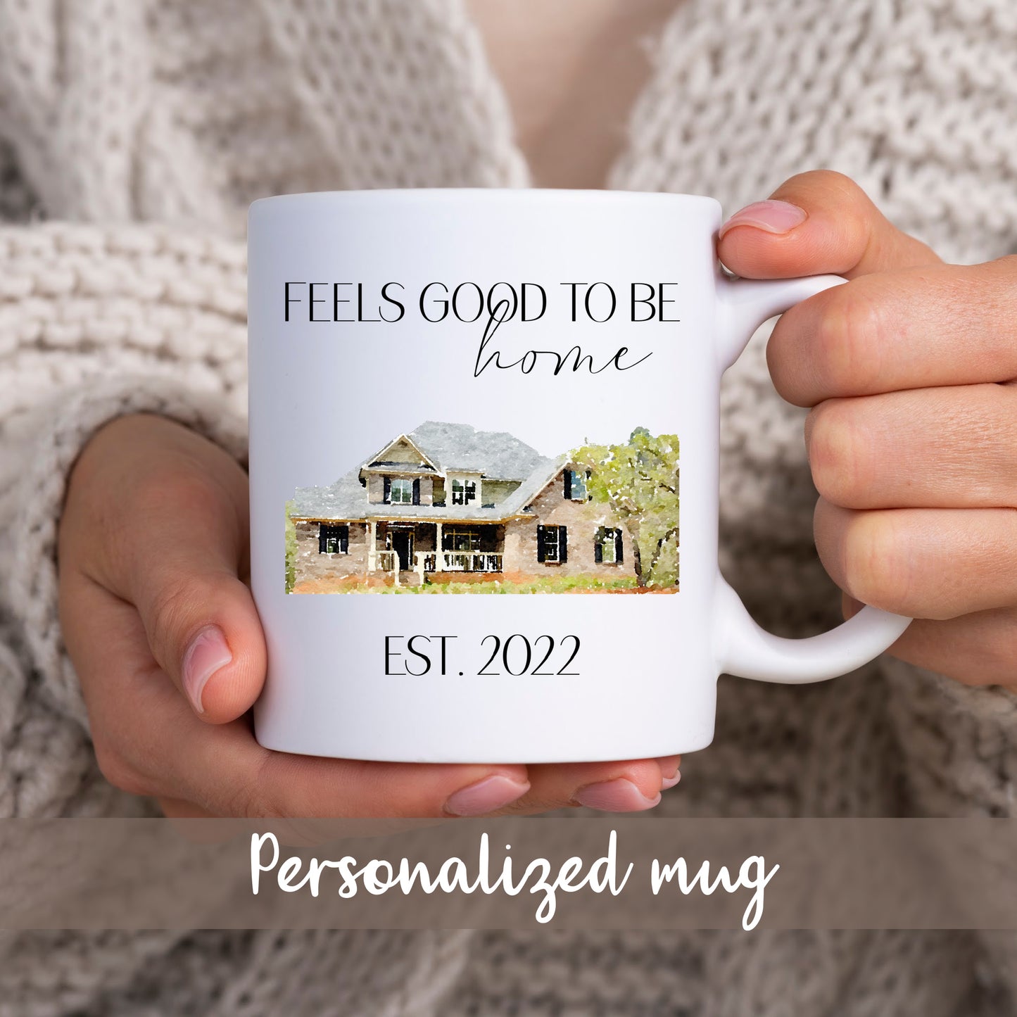 Personalized Watercolor Homeowners mug  - perfect for a Realtor Gift or Housewarming Gift