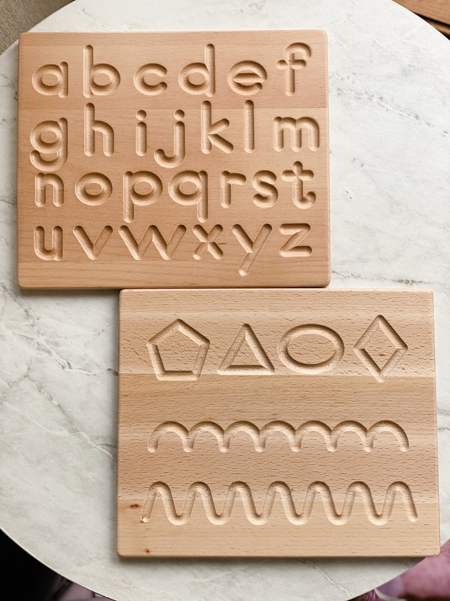 Wooden Letter Tracing Board + Number and shapes