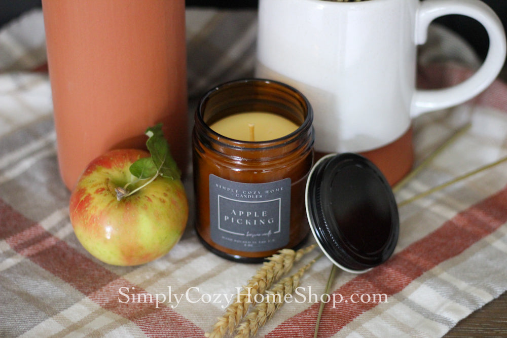 Fall Beeswax Candle: Apple Picking