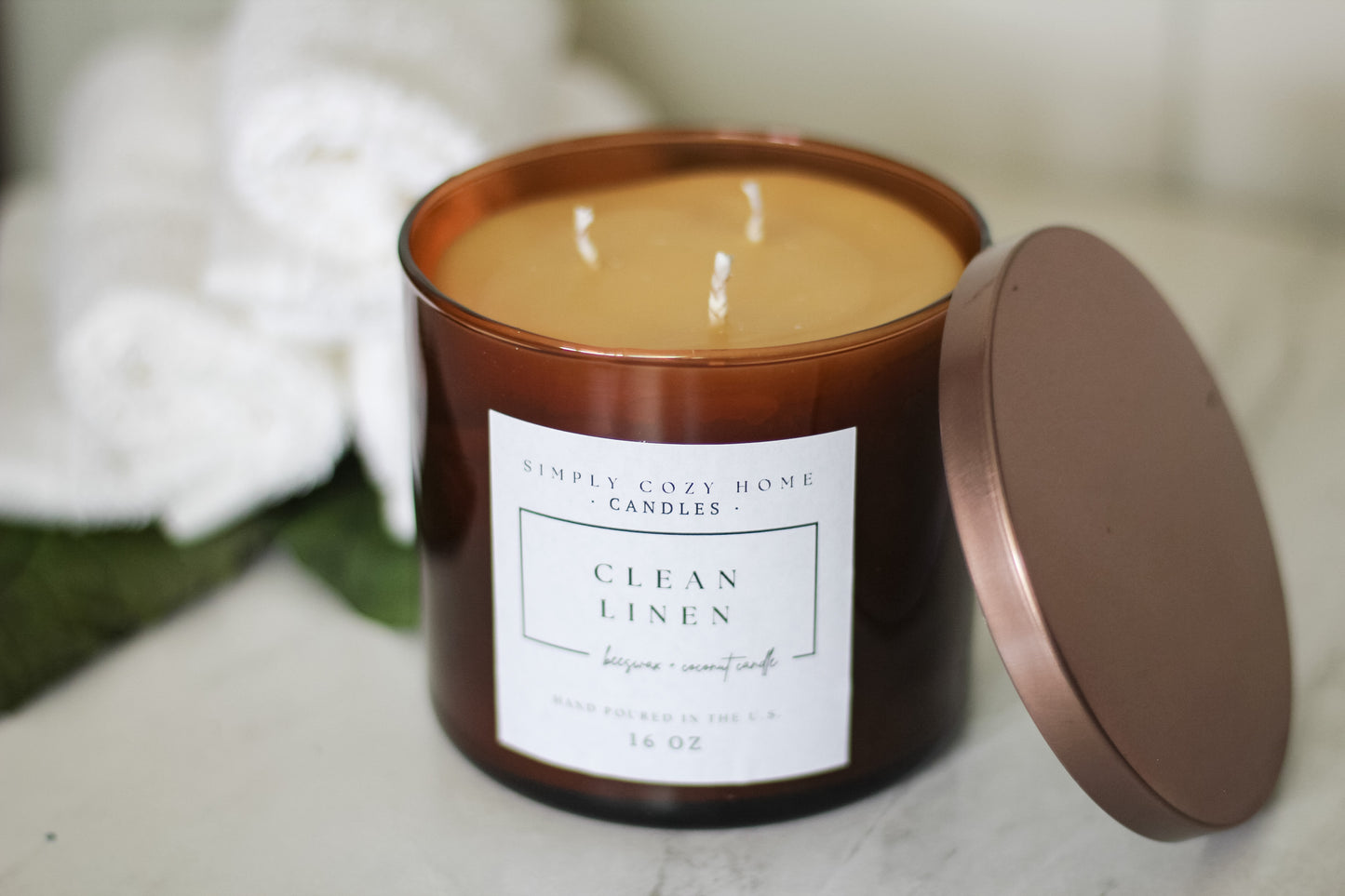 Clean Linen Beeswax Candle *signature collection*