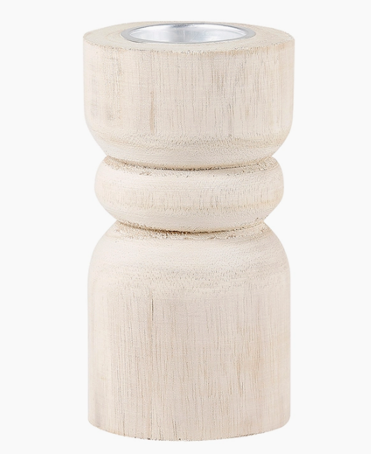 Natural wood candle holder (medium)