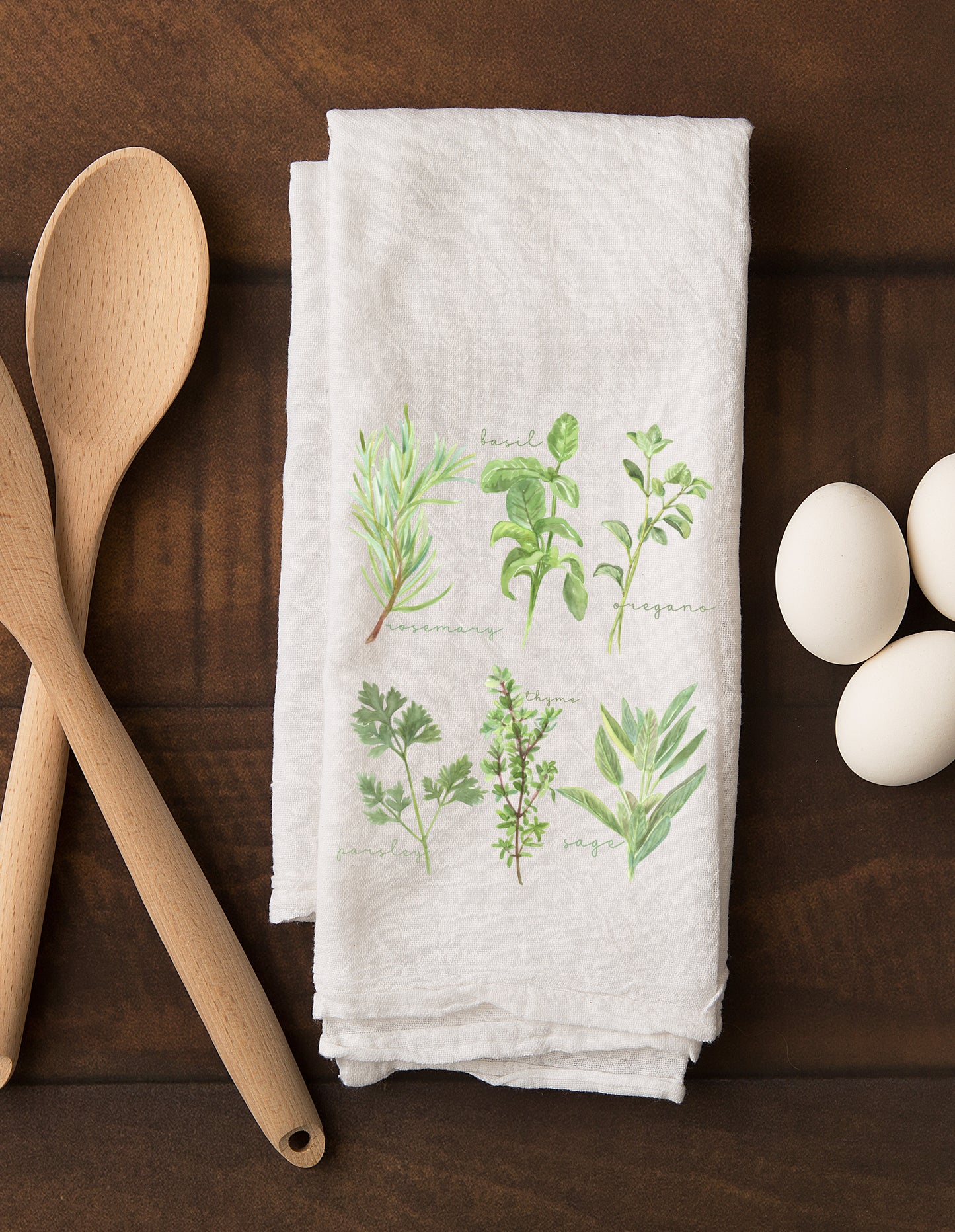 Herb tea towel : great gardener gift