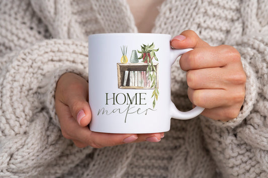 Home Maker white glossy mug