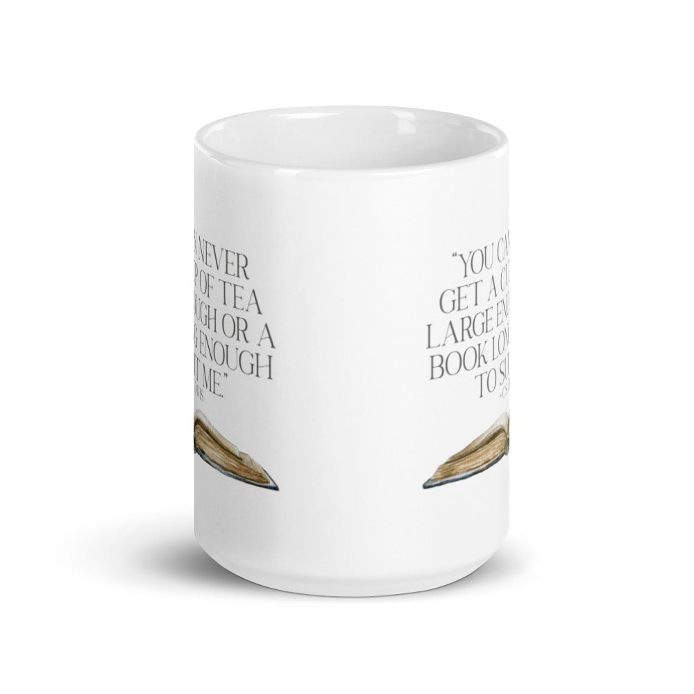 CS Lewis books white glossy mug