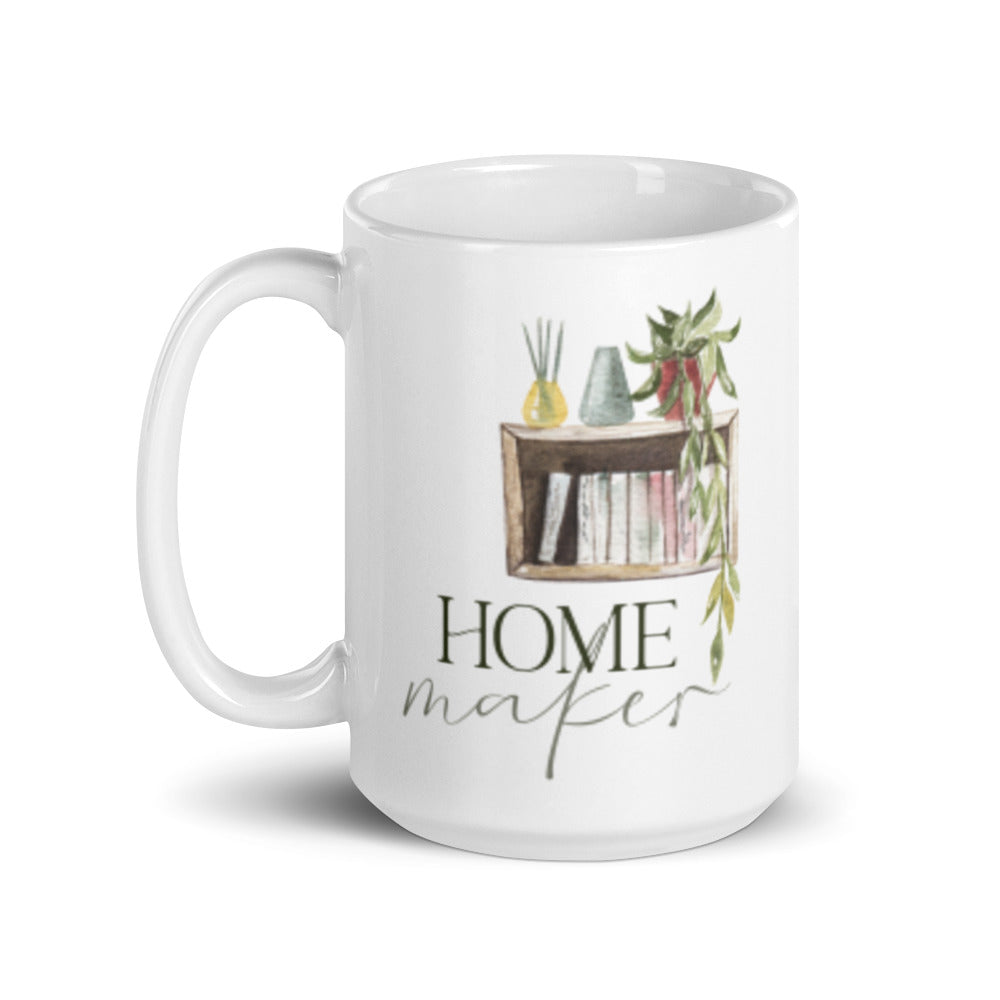 Home Maker white glossy mug