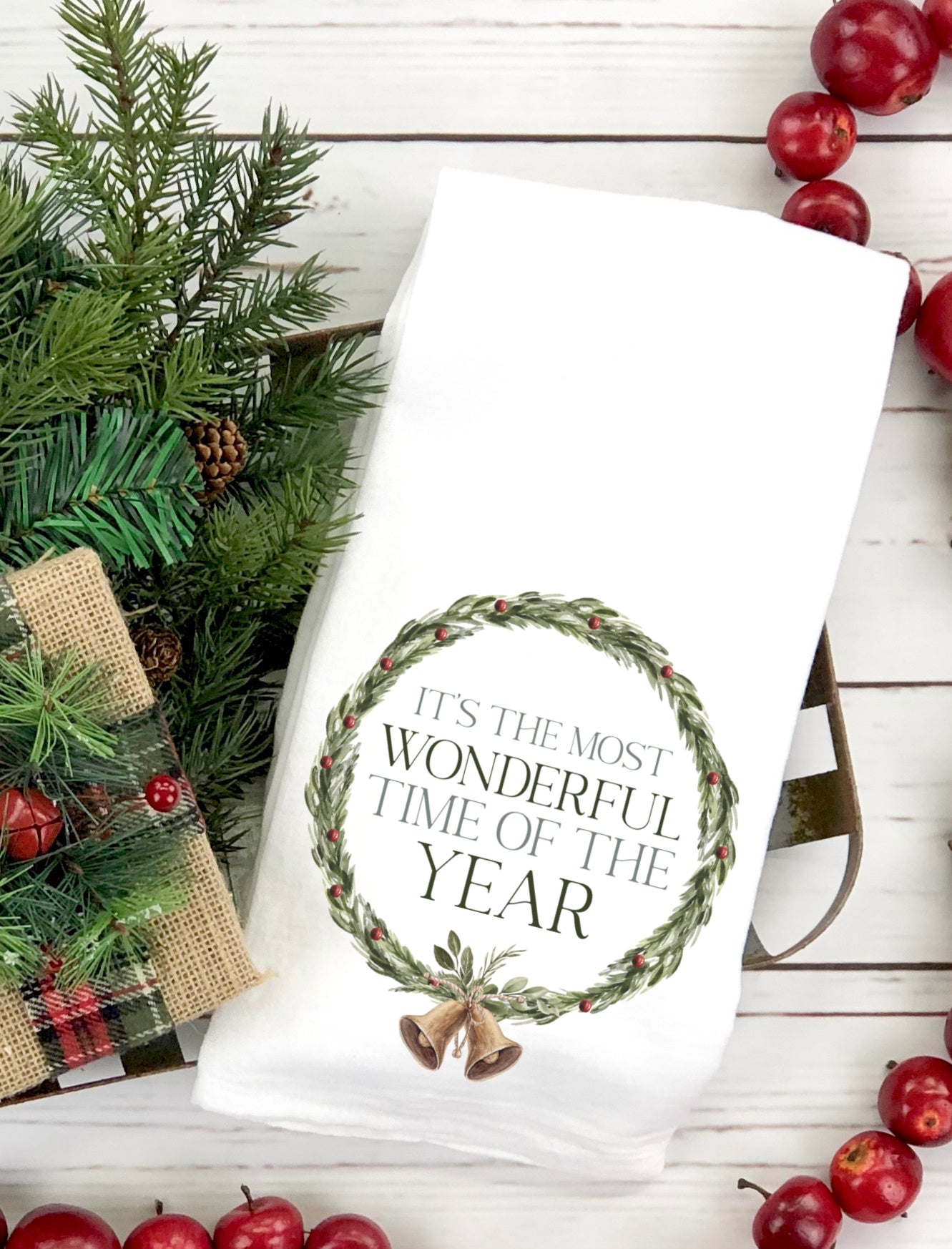 Christmas Flour Sack Tea Towel : Christmas 2022
